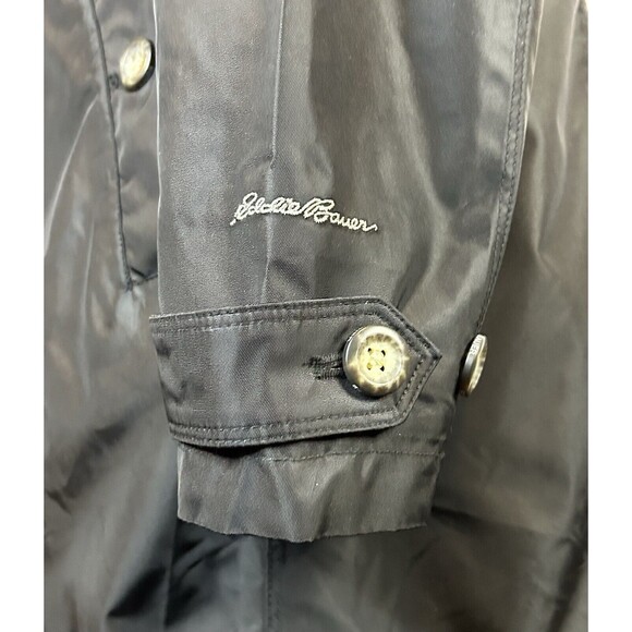 Eddie Bauer Weatheredge Trench Coat Water Resistant Rain Jacket Black NEW MEDIUM - Picture 6 of 16